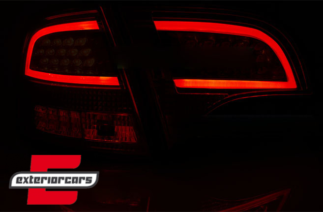 LED stražnja svjetla LightBar dizajn (crvena/kristal) / Audi A4 B7 (2004-2008) karavan, LDAUB0