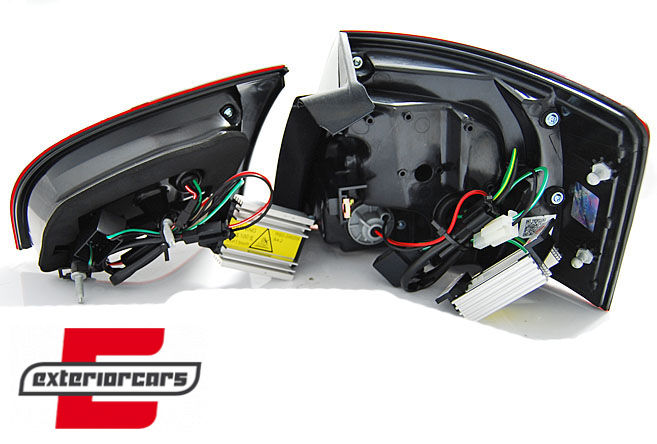 LED stražnja svjetla LightBar dizajn (crvena/kristal) / Audi A4 B7 (2004-2008) karavan, LDAUB0