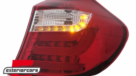 LED stražnja svjetla LightBar dizajn (crvena/kristal) / BMW serije 1 E81 E87 (2004-08.2007), LDBM82