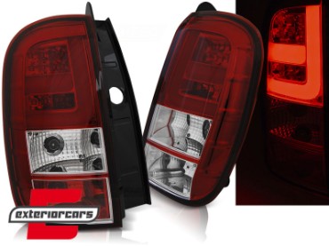 LED stražnja svjetla LightBar dizajn (crvena/kristal) / Dacia Duster I (2010-09.2013), LDDA02
