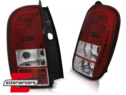 LED stražnja svjetla LightBar dizajn (crvena/kristal) / Dacia Duster I (2010-09.2013), LDDA02