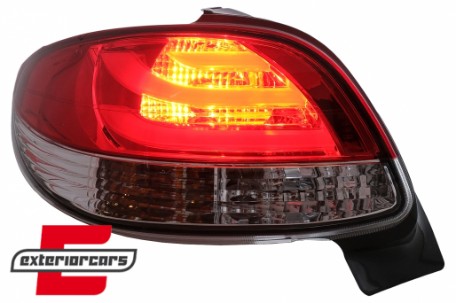 LED stražnja svjetla LightBar dizajn (crvena/kristal) / Peugeot 206 (10.1998-2009) hatchback 3V 5V, LDPE20