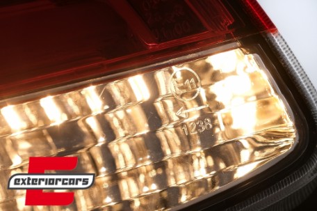 LED stražnja svjetla LightBar dizajn (crvena/kristal) / Peugeot 206 (10.1998-2009) hatchback 3V 5V, LDPE20