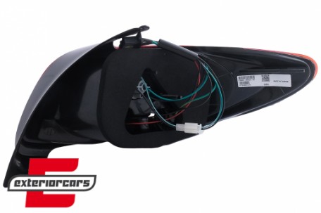 LED stražnja svjetla LightBar dizajn (crvena/kristal) / Peugeot 206 (10.1998-2009) hatchback 3V 5V, LDPE20