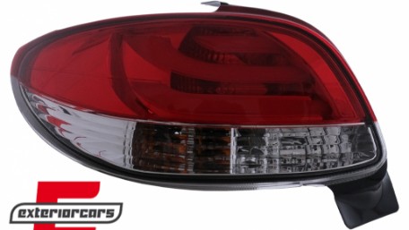 LED stražnja svjetla LightBar dizajn (crvena/kristal) / Peugeot 206 (10.1998-2009) hatchback 3V 5V, LDPE20