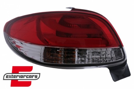 LED stražnja svjetla LightBar dizajn (crvena/kristal) / Peugeot 206 (10.1998-2009) hatchback 3V 5V, LDPE20