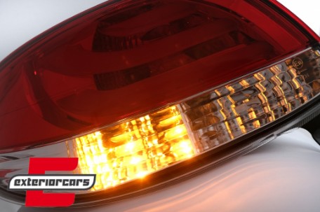 LED stražnja svjetla LightBar dizajn (crvena/kristal) / Peugeot 206 (10.1998-2009) hatchback 3V 5V, LDPE20