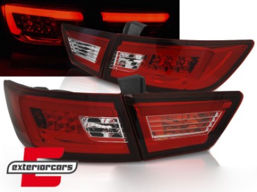 LED stražnja svjetla LightBar dizajn (crvena/kristal) / Renault Clio IV (2013-2016), LDRE02