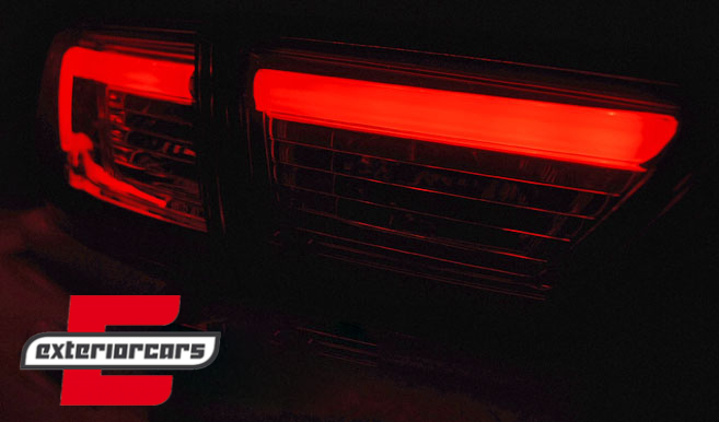LED stražnja svjetla LightBar dizajn (crvena/kristal) / Renault Clio IV (2013-2016), LDRE02