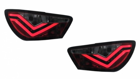 LED stražnja svjetla LightBar dizajn (crvena/kristal) / Seat Ibiza 6J (2008-2012) hatchback 3V, LDSE21