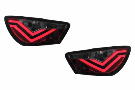 LED stražnja svjetla LightBar dizajn (crvena/kristal) / Seat Ibiza 6J (2008-2012) hatchback 3V, LDSE21