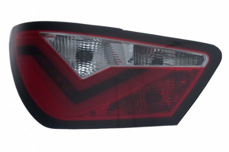 LED stražnja svjetla LightBar dizajn (crvena/kristal) / Seat Ibiza 6J (2008-2012) hatchback 3V, LDSE21