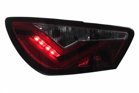 LED stražnja svjetla LightBar dizajn (crvena/kristal) / Seat Ibiza 6J (2008-2012) hatchback 3V, LDSE21