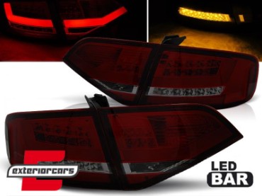 LED stražnja svjetla LightBar dizajn (crvena/smoke) / Audi A4 B8 limuzina (2008-2011), LDAU98