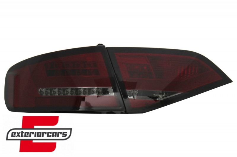 LED stražnja svjetla LightBar dizajn (crvena/smoke) / Audi A4 B8 limuzina (2008-2011), LDAU98