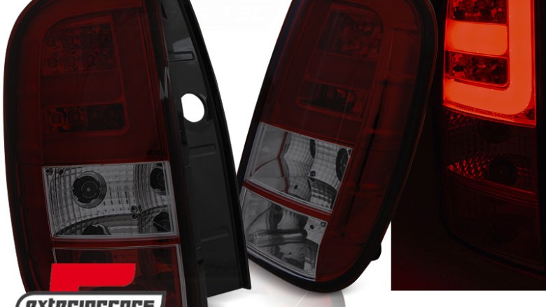 LED stražnja svjetla LightBar dizajn (crvena/smoke) / Dacia Duster I (2010-09.2013), LDDA03