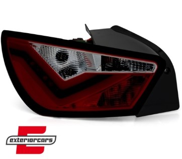LED stražnja svjetla LightBar dizajn (crvena/smoke) / Seat Ibiza 6J (2008-2012) hatchback 3V, LDSE22