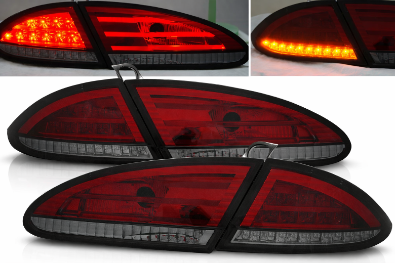 LED stražnja svjetla LightBar dizajn (crvena/smoke) / Seat Leon (2005-2009), LDSE12