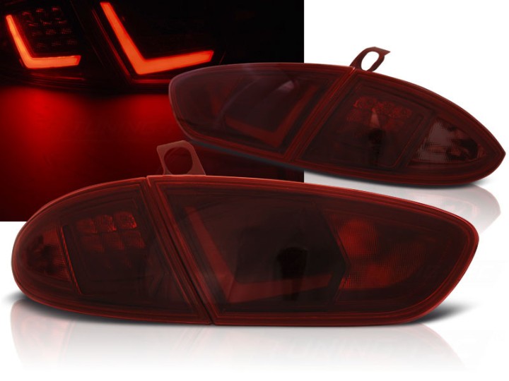 LED stražnja svjetla LightBar dizajn (crvena/smoke) / Seat Leon (2009-2012), LDSE32