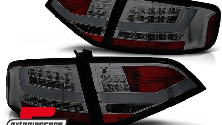 LED stražnja svjetla LightBar dizajn (smoke) / Audi A4 B8 limuzina (2008-2011), LDAU99