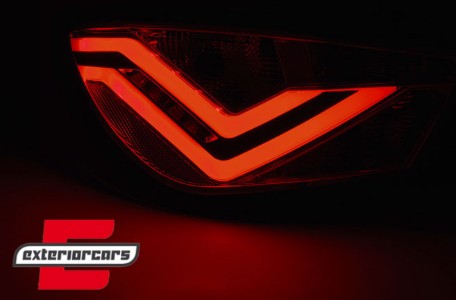 LED stražnja svjetla LightBar dizajn (smoke) / Seat Ibiza 6J (2008-2012) hatchback 3V, LDSE23