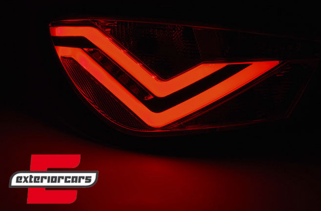 LED stražnja svjetla LightBar dizajn (smoke) / Seat Ibiza 6J (2008-2012) hatchback 3V, LDSE23