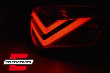LED stražnja svjetla LightBar dizajn (smoke) / Seat Ibiza 6J (2008-2012) hatchback 3V, LDSE23
