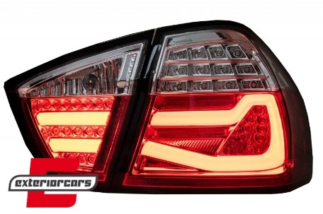 LED stražnja svjetla LightBar F30 LCI dizajn (crvena/kristal) / BMW serije 3 E90 limuzina (2005-2008), LDBMF5