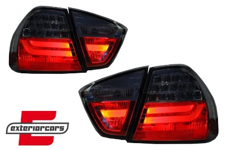 LED stražnja svjetla LightBar LCI dizajn (smoke) / BMW serije 3 E90 limuzina (2005-2008), LDBMC9