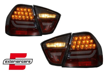 LED stražnja svjetla LightBar LCI dizajn (smoke) / BMW serije 3 E90 limuzina (2005-2008), LDBMC9