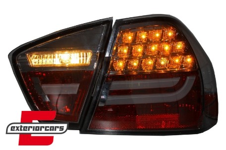 LED stražnja svjetla LightBar LCI dizajn (smoke) / BMW serije 3 E90 limuzina (2005-2008), LDBMC9