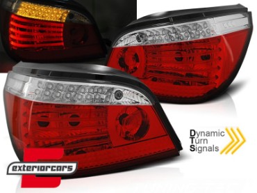 LED stražnja svjetla SEQ žmigavci (crvena/kristal) / BMW serije 5 E60 LCI (03.2007-2009) limuzina, LDBMG5