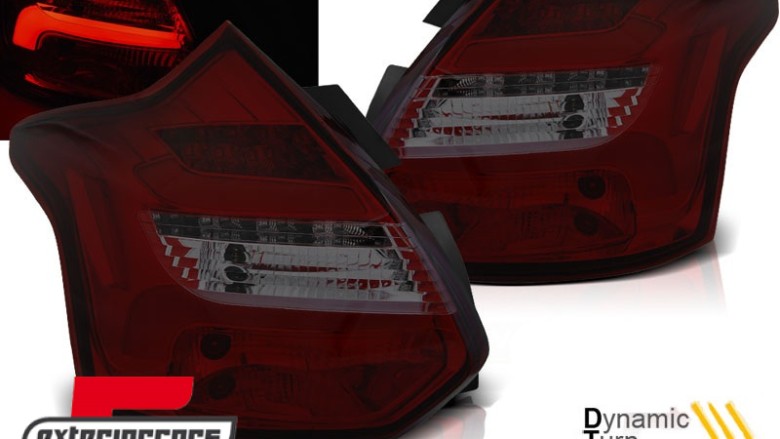 LED stražnja svjetla SEQ žmigavci (crvena/smoke) / Ford Focus 3 Hatchback (2011-10.2014), LDFO57