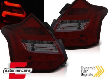 LED stražnja svjetla SEQ žmigavci (crvena/smoke) / Ford Focus 3 Hatchback (2011-10.2014), LDFO57