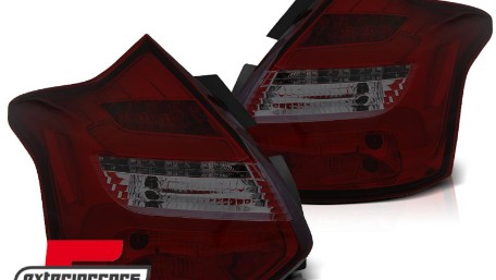 LED stražnja svjetla SEQ žmigavci (crvena/smoke) / Ford Focus 3 Hatchback (2011-10.2014), LDFO57