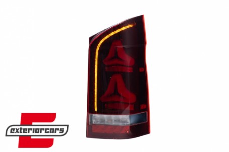 LED stražnja svjetla SEQ žmigavci (crvena/smoke) / Mercedes V-klasa W447 (2014-2023), TLMBW447TL