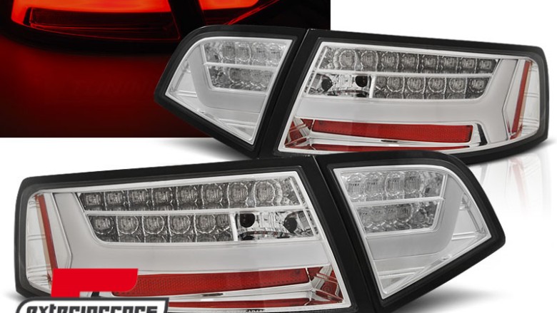 LED stražnja svjetla SEQ žmigavci Facelift dizajn (chrome) / Audi A6 4F2 C6 limuzina (2008-2011), LDAUF1