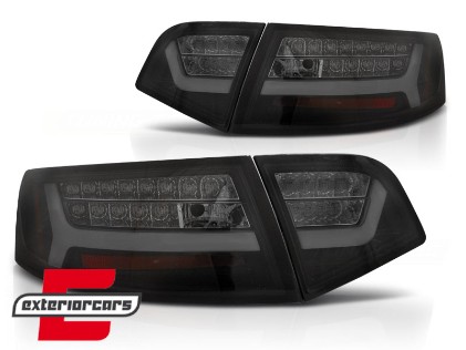 LED stražnja svjetla SEQ žmigavci Facelift dizajn (crna/smoke) / Audi A6 4F2 C6 limuzina (2008-2011), LDAUF5