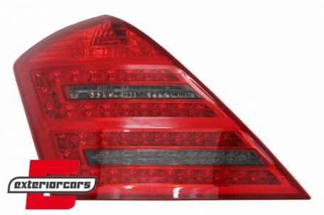 LED stražnja svjetla SEQ žmigavci Facelift dizajn (crvena/smoke) / Mercedes S-klasa W221 (2005-2009), LDMED1