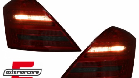 LED stražnja svjetla SEQ žmigavci Facelift dizajn (crvena/smoke) / Mercedes S-klasa W221 (2005-2009), LDMED1