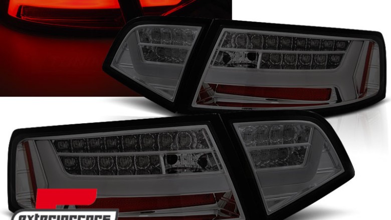 LED stražnja svjetla SEQ žmigavci Facelift dizajn (smoke) / Audi A6 4F2 C6 limuzina (2008-2011), LDAUF4