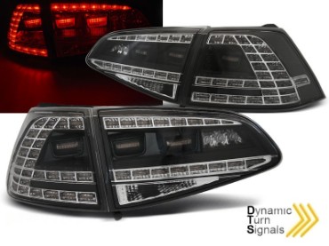 LED stražnja svjetla SEQ žmigavci GTI look (crna) / VW Golf 7 VII (2013-2017), LDVWM6