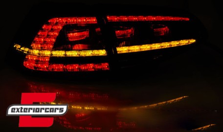 LED stražnja svjetla SEQ žmigavci GTI look (crvena/smoke) / VW Golf 7 VII (2013-2017), LDVWI7