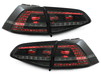 LED stražnja svjetla SEQ žmigavci GTI look (smoke) / VW Golf 7 VII (2013-2017), LDVWE5