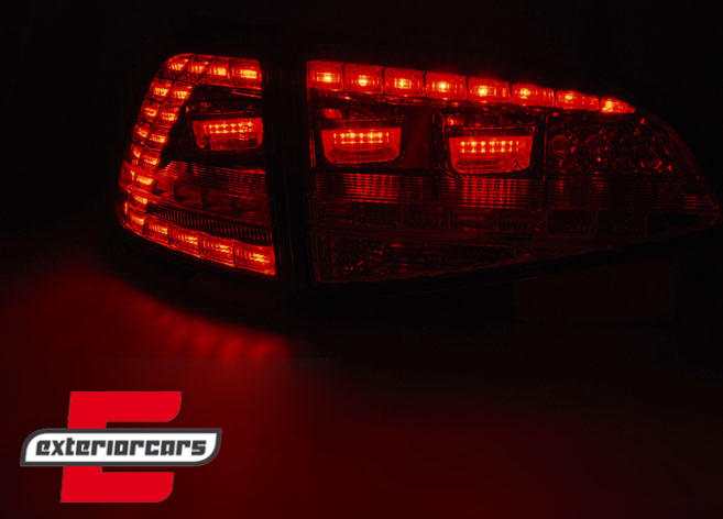 LED stražnja svjetla SEQ žmigavci GTI look (smoke) / VW Golf 7 VII (2013-2017), LDVWM5