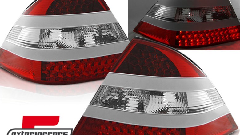 LED stražnja svjetla W221 look (crvena/kristal) / Mercedes S-klasa W220 (1998-2005), LDME06