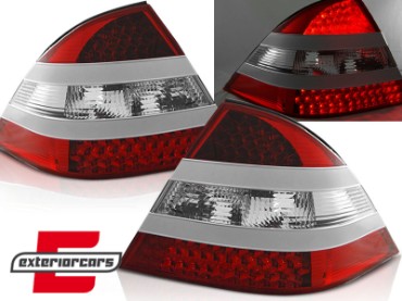LED stražnja svjetla W221 look (crvena/kristal) / Mercedes S-klasa W220 (1998-2005), LDME06