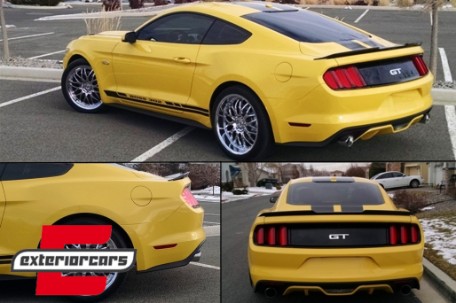 Lip bunkera GT350 dizajn (piano crna) / Ford Mustang Mk6 VI (2015-2022), TSFMUGT