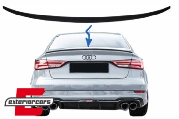 Lip bunkera S-line dizajn (mat crna) / Audi A3 8V limuzina (2012-2019), TSAUA38V