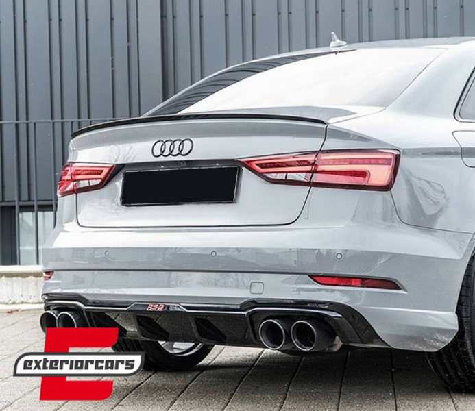 Lip bunkera S-line dizajn (mat crna) / Audi A3 8V limuzina (2012-2019), TSAUA38V